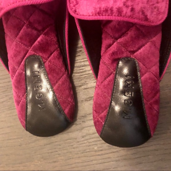 M. Gemi “Calma” Velvet Slipper size 37 magenta - Picture 4 of 5